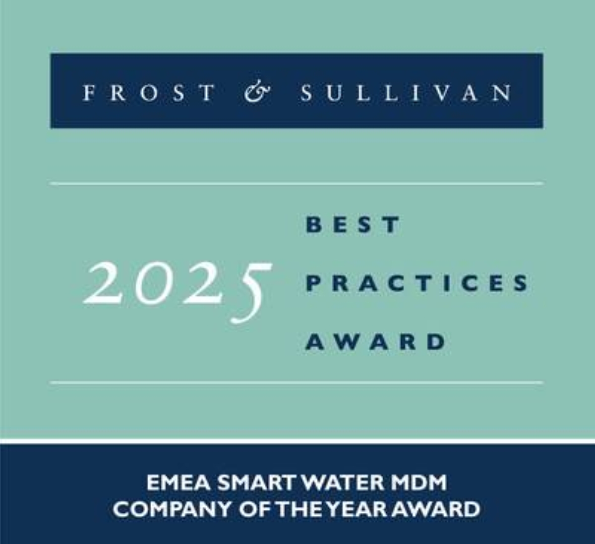 Siemens Receives Frost & Sullivan's 2025 Europe, Middle East, and Africa Company of the Year Award for Excellence in Smart Water Meter Data Management