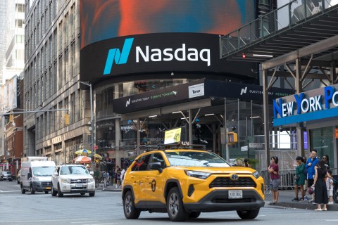Nasdaq edges down from records ahead of big tech earnings