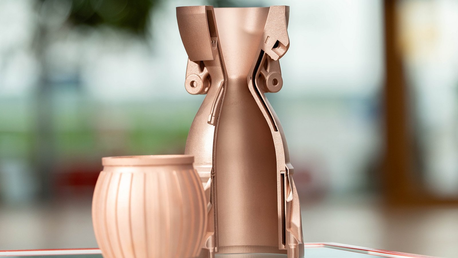Parts of an aerospace combustion chamber made of copper alloy (CuCrNb)