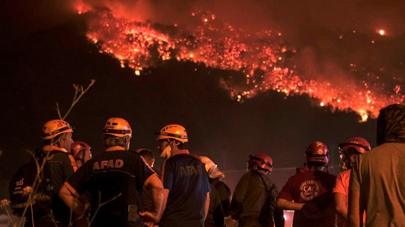Wildfires threaten Turkey’s fourth-largest city as southern Europe grapples with blazes