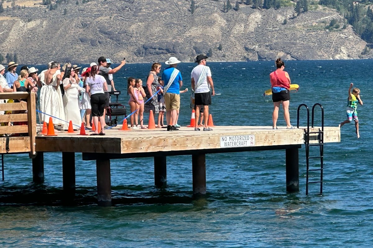 Lake plunge raises funds for Summerland Food Bank