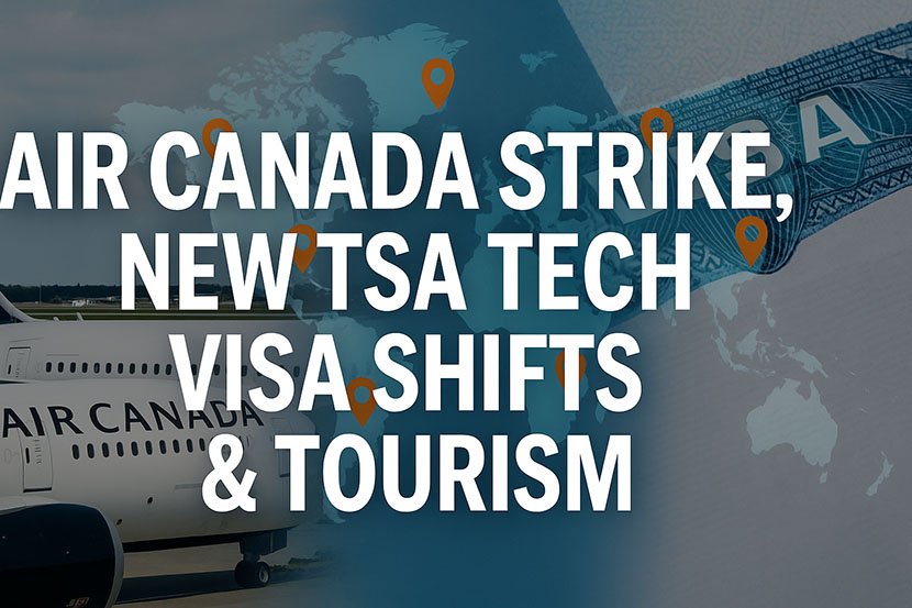 Travel News on August 8: Air Canada Strike, New TSA Tech, Visa Shifts and Global Tourism Trends
