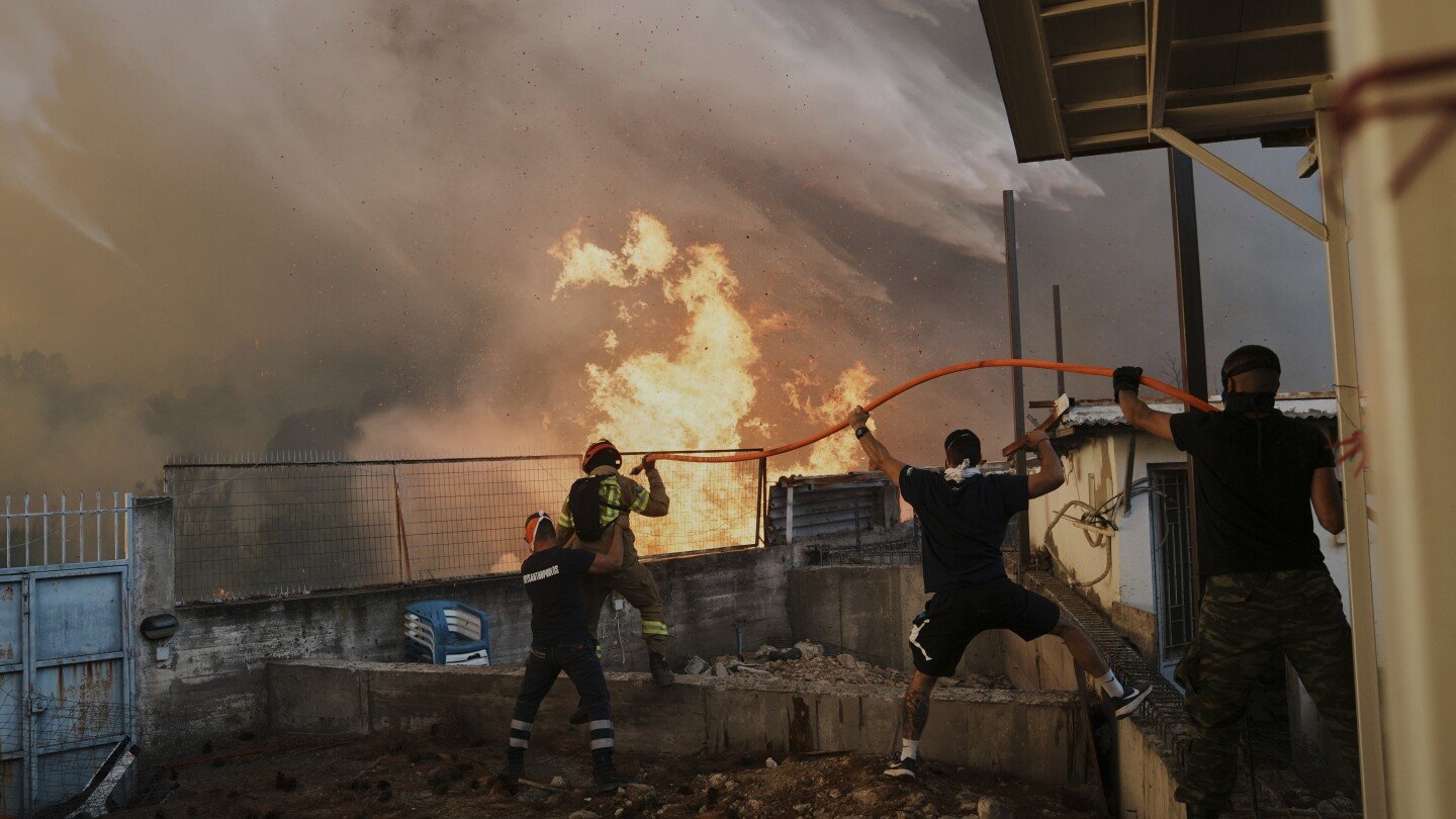 Wildfires across southern Europe kill at least 3 and displace thousands