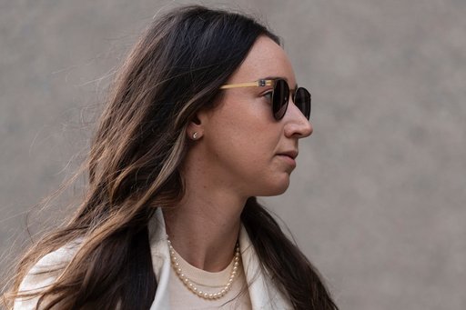 Charlie Javice arrives at Manhattan federal court, Monday, Sept. 29, 2025, in New York. (AP Photo/Yuki Iwamura)