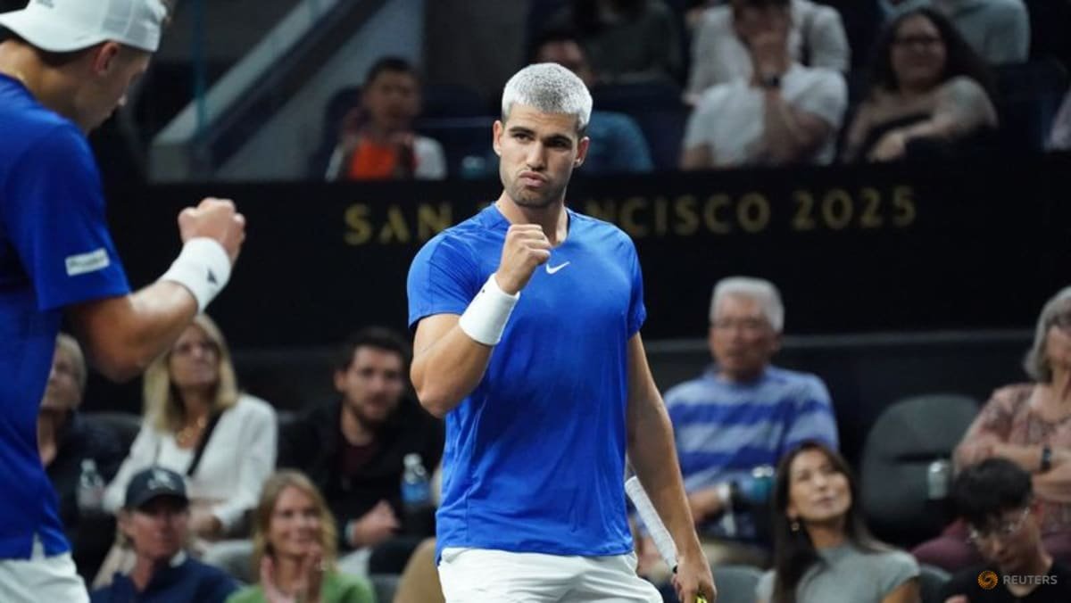 Alcaraz dazzles in doubles as Team Europe take 3-1 lead in Laver Cup