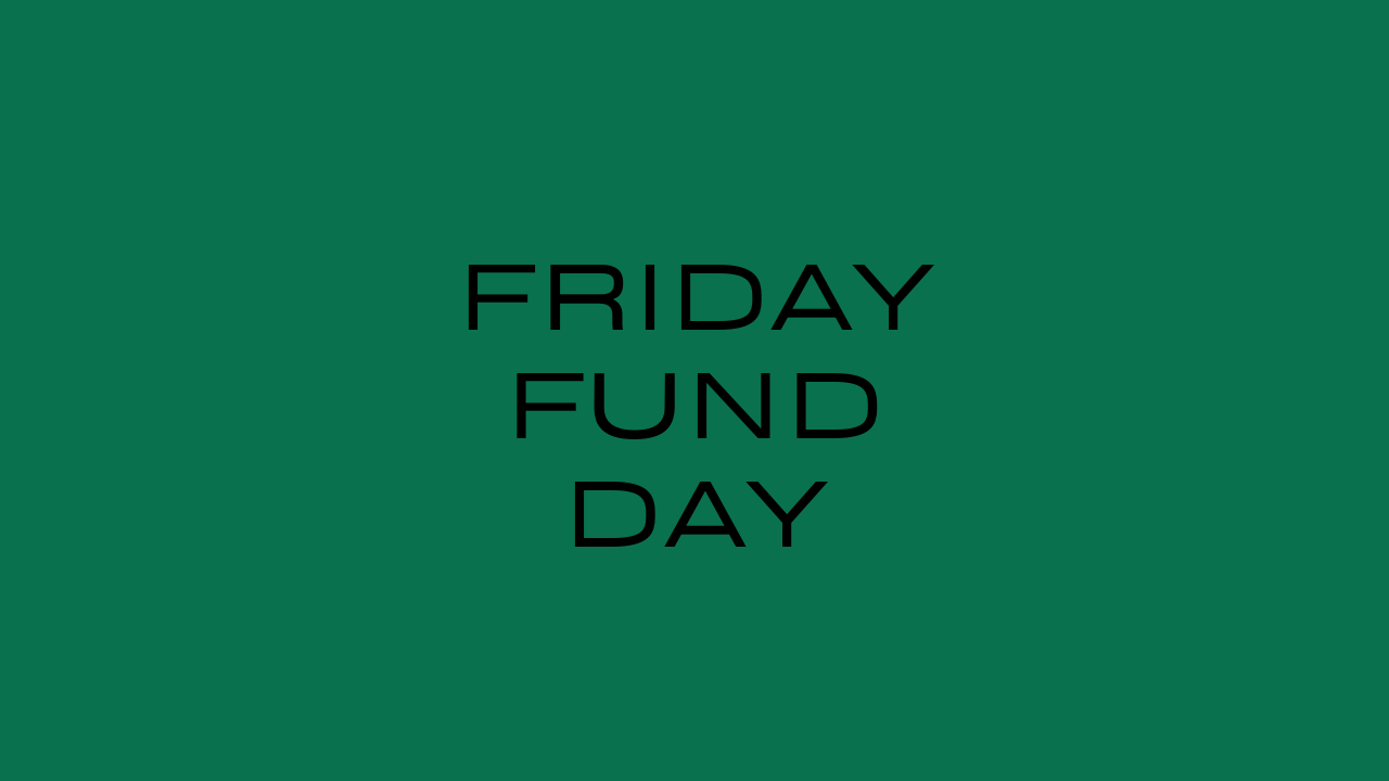 Friday Fund Day banner in Green