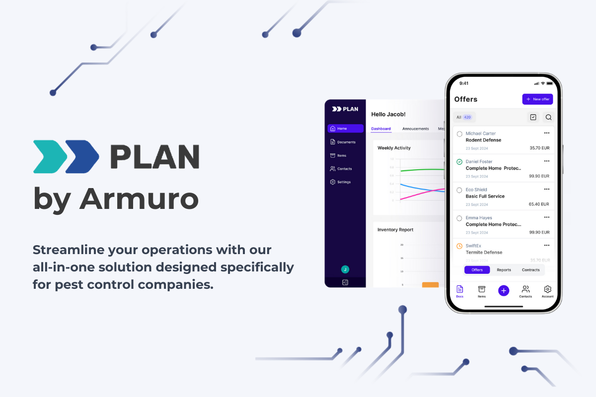 Armuro, a Romanian Tech Startup, launches PLAN, the next-generation Pest Control Software