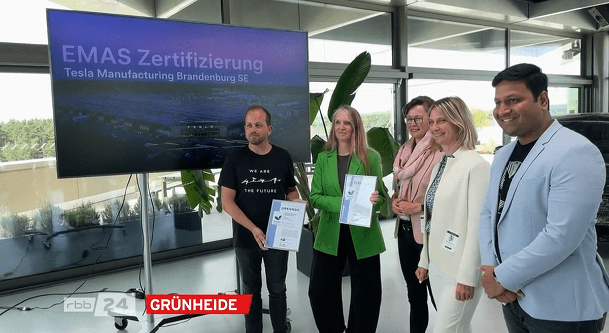 Tesla’s Giga Berlin Earns Prestigious European Environmental Certification