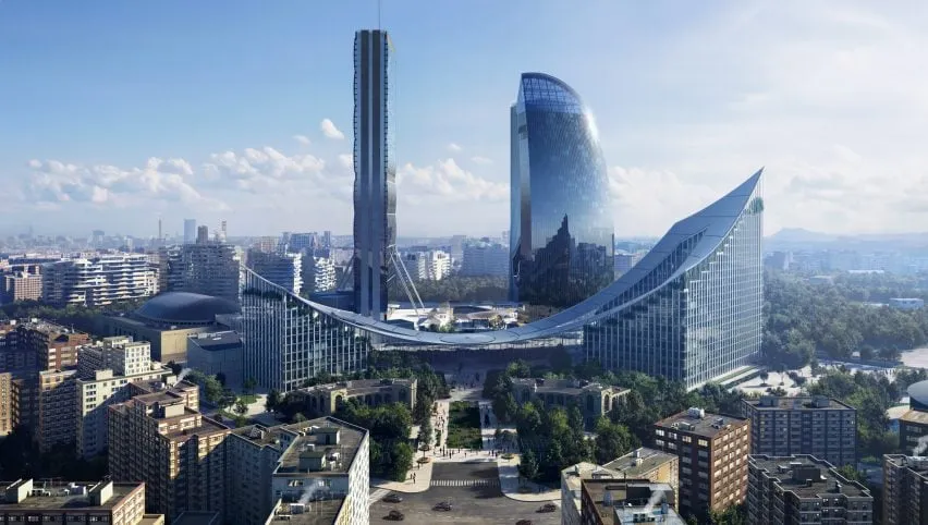 CityWave by BIG shapes Milan's arch of the future