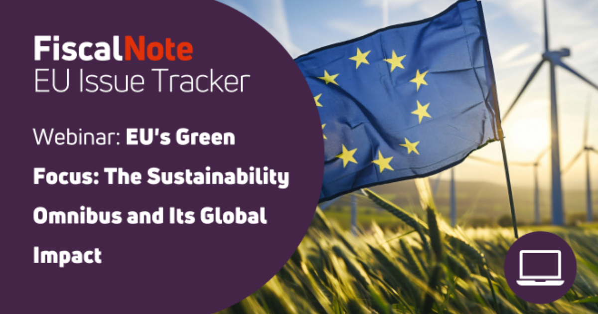 On-Demand: EU's Green Focus: The Sustainability Omnibus…