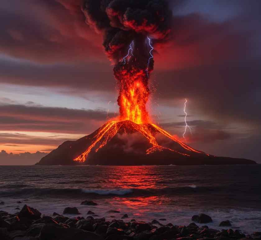 Volcanic eruption