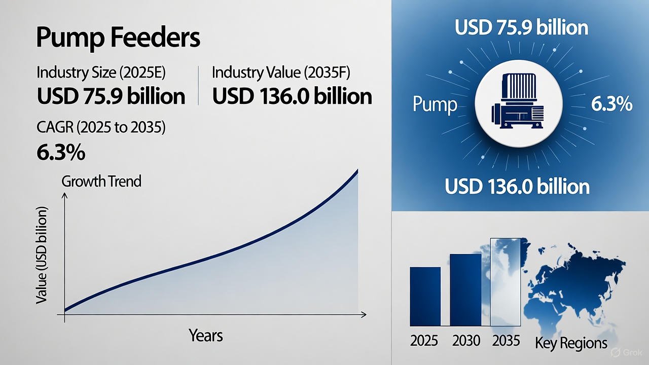 Pump Feeders Market to Reach USD 136.0 Billion by 2035, Fueled by Automation, IoT, and Sustainability Trends