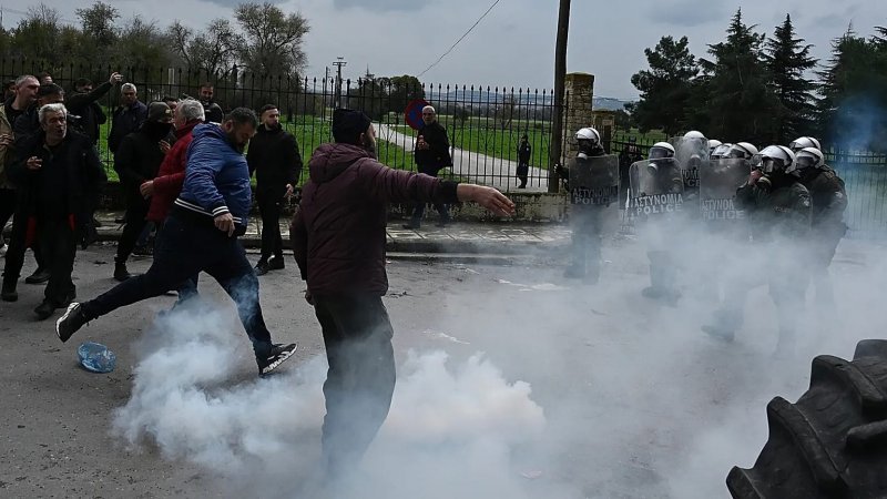 Greek police fire tear gas at farmers in EU protests