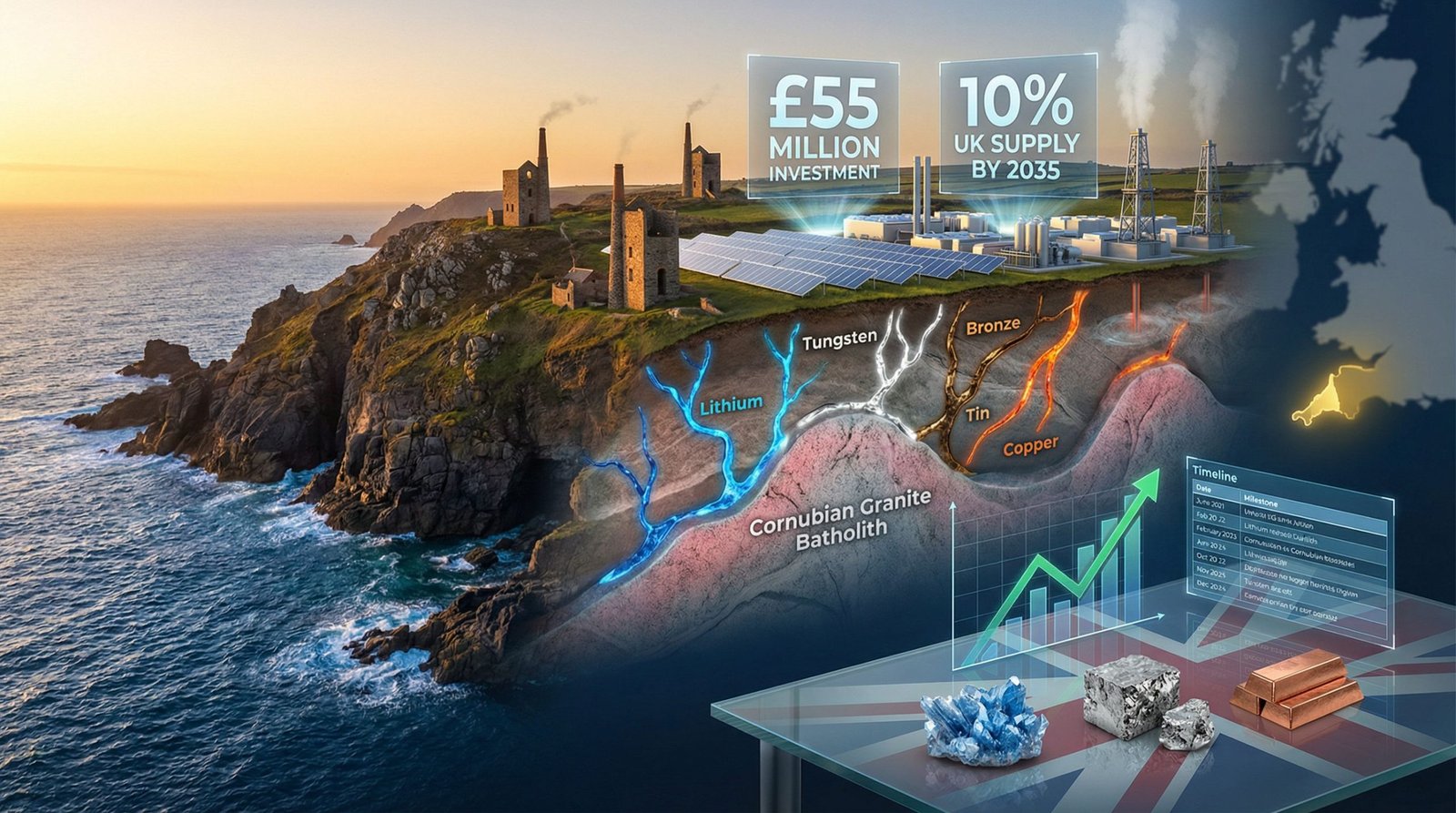 Cornwall critical minerals strategy visualized coastline.