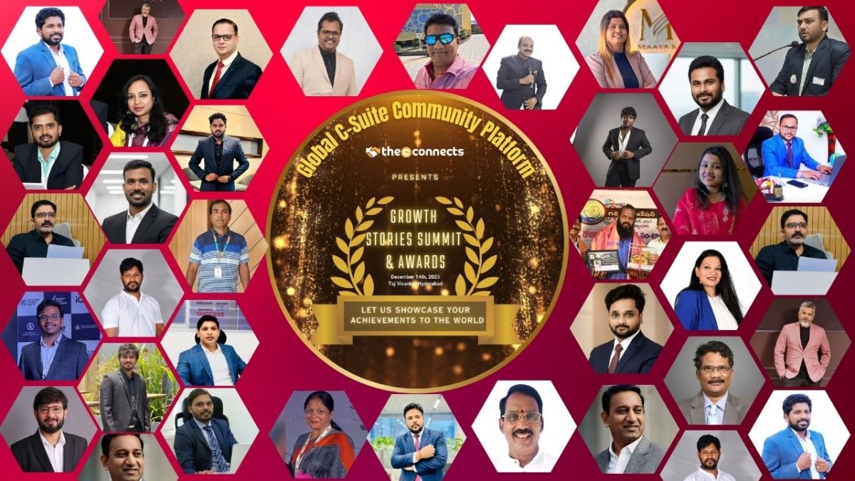 TheCconnects Summit 2025 honors visionary leaders and growth stories in Hyderabad.-TBT