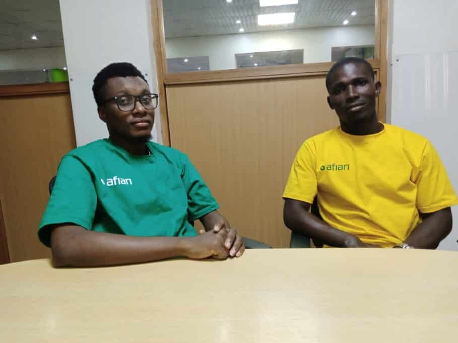 Chigozie Njoku and George Ebisike, co-founders of Afiari