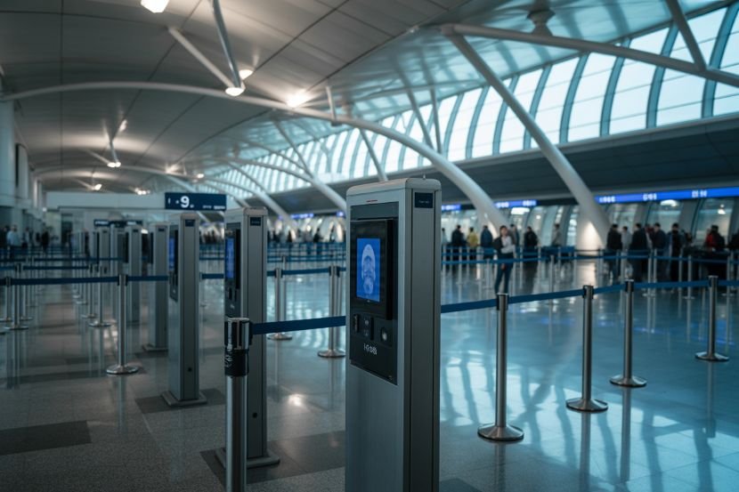 Modern biometric border egate enhancing travel efficiency