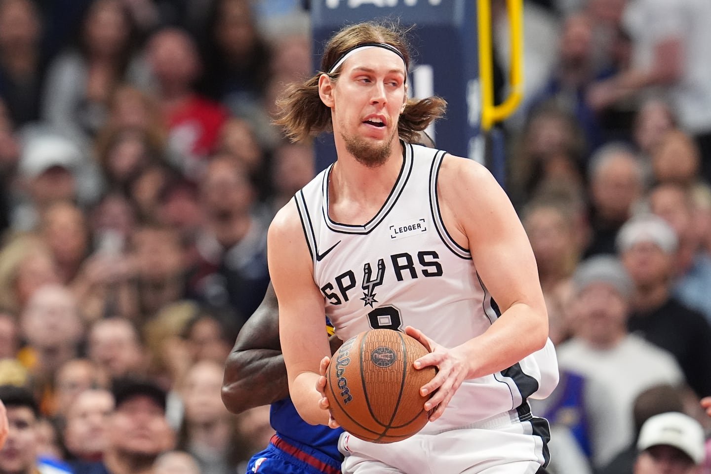 After starting his career with the Celtics in 2013-14, Kelly Olynk is now in his first season with the Spurs, his eighth NBA team.