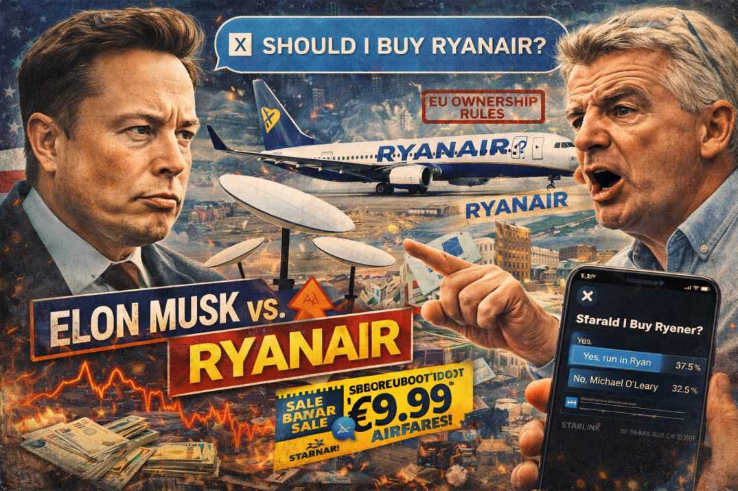 Elon Musk Floats Idea of Buying Ryanair After Public Clash With Michael O’Leary