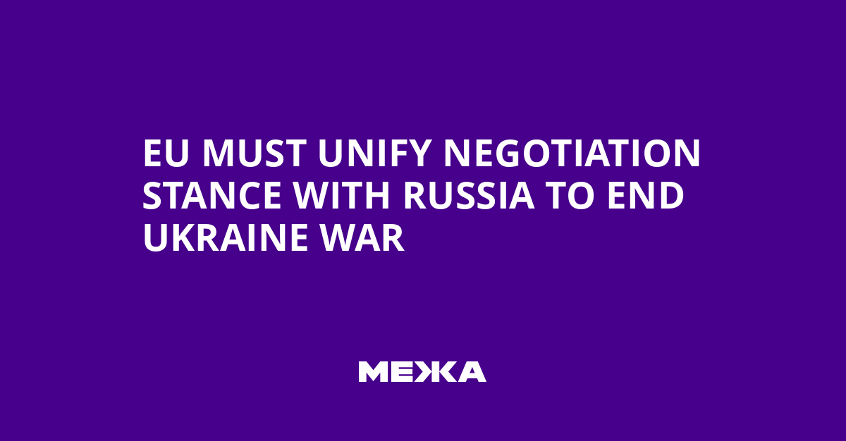 EU must unify negotiation stance with Russia to end Ukraine war | Ukraine news