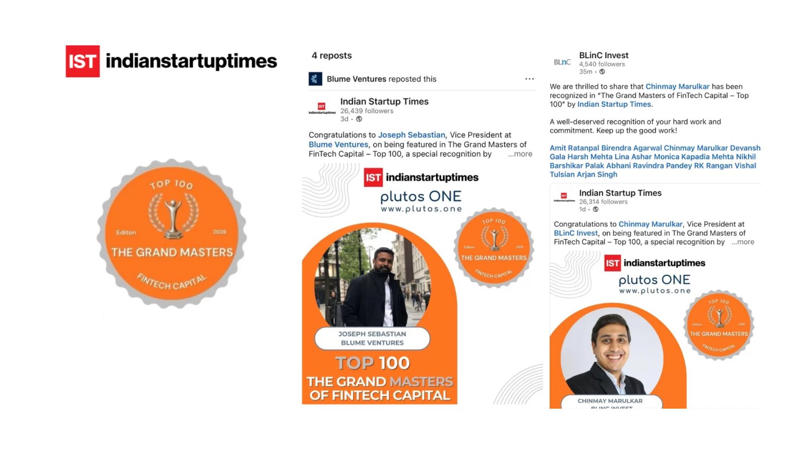 The Grand Masters of FinTech Capital – Top 100