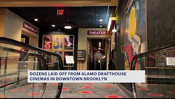 News 12 | Brooklyn | Alamo Drafthouse Cinemas workers protest mass layoffs amid staff shortages