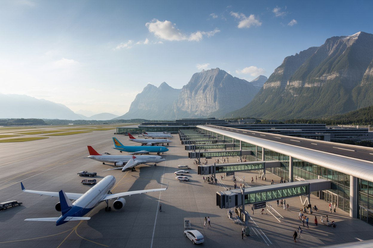 Geneva airport of switzerland