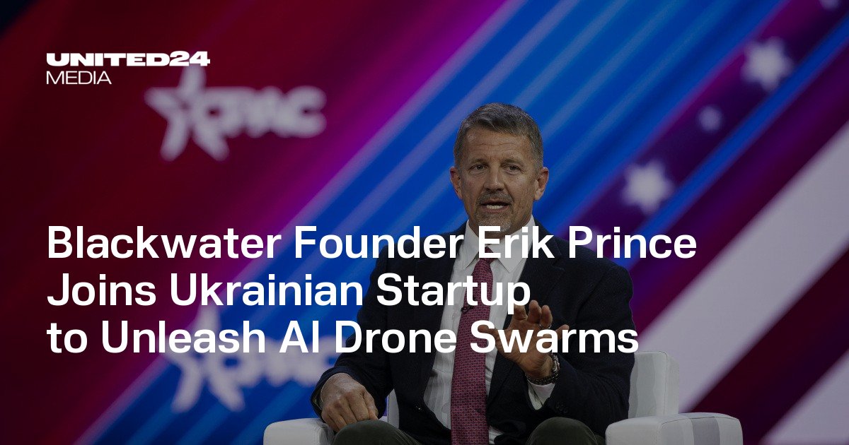 Blackwater Founder Erik Prince Joins Ukrainian Startup to Unleash AI Drone Swarms — UNITED24 Media