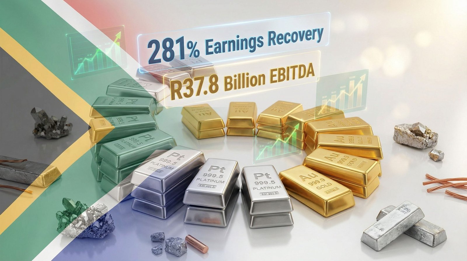 Sibanye-Stillwater 2025 earnings increase, gold bars.