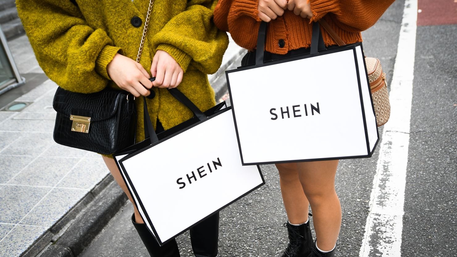 Shoppers with Shein bags.