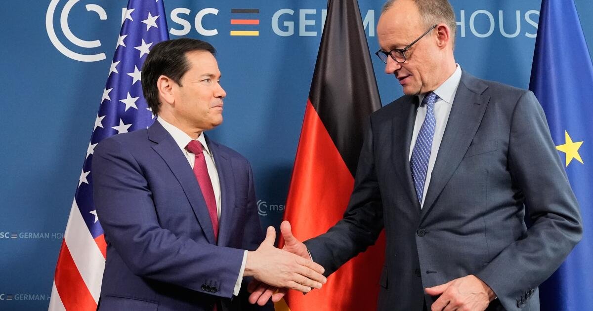 Germany's leader calls on the U.S. and Europe to 'repair and revive trans-Atlantic trust together'