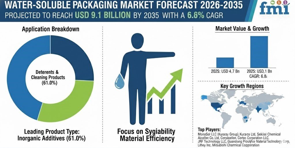 Global Water-Soluble Packaging Market Set to More Than Double by 2035 as Sustainability Rules Tighten