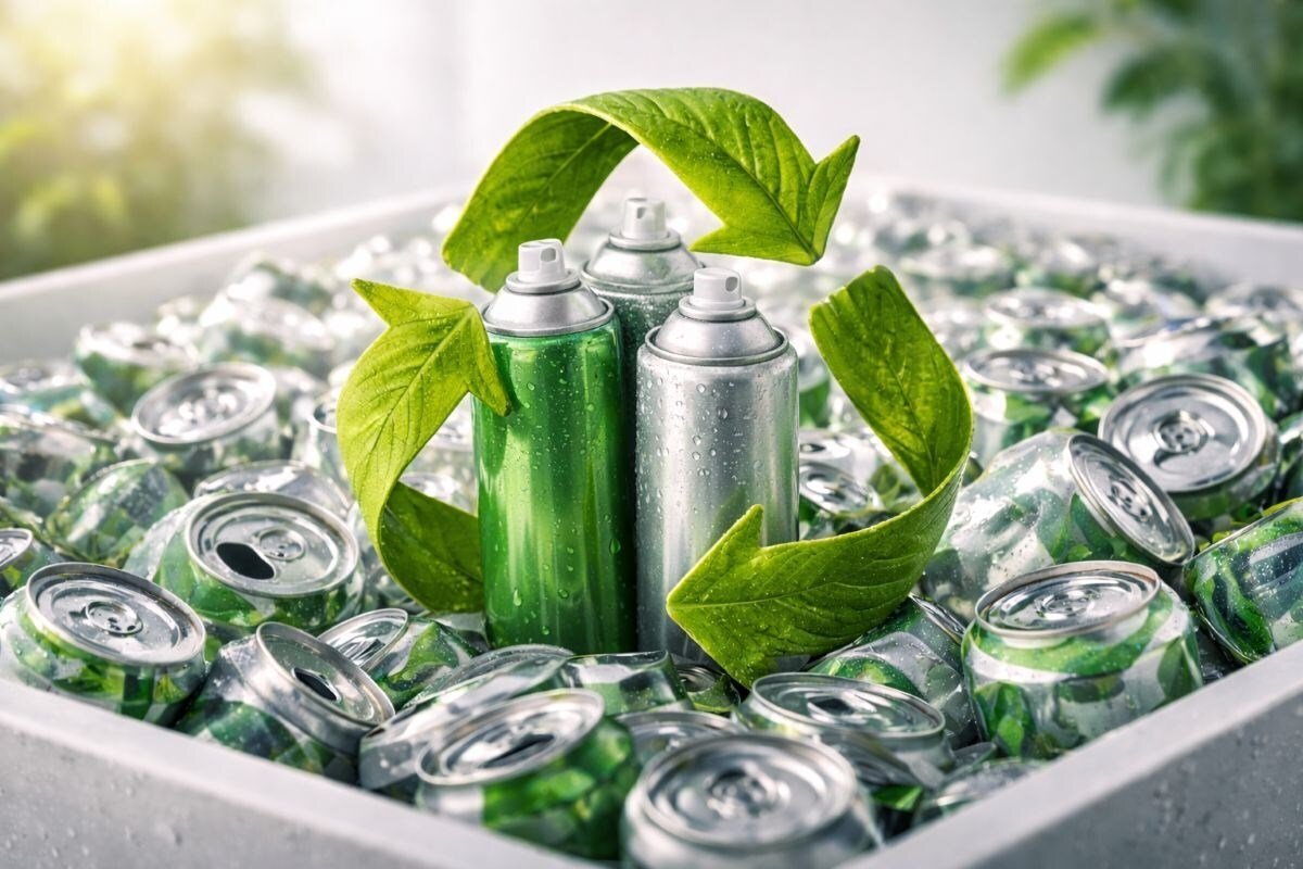 Recycled Aerosol Aluminium Cans