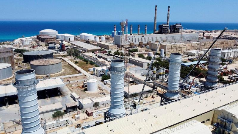 A general view of the West Tripoli power station in Libya.