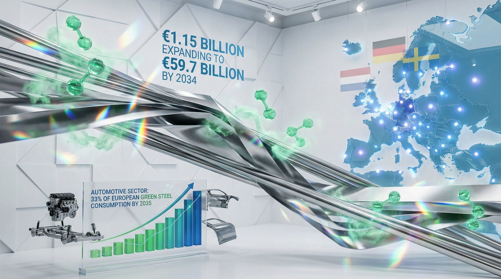 European green steel demand projections and growth.