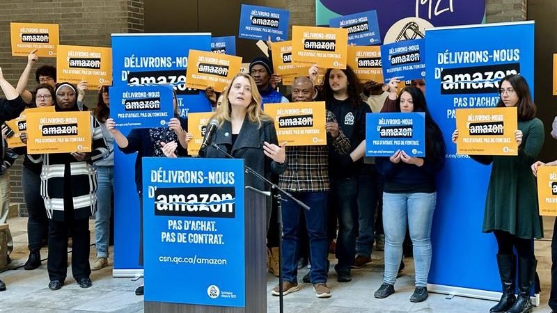 Union demands boycott of Amazon after Quebec layoffs