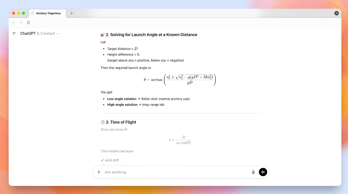 GPT 5.3 Instant in Action. © Screenshot