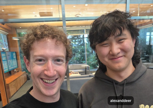 Mark Zuckerberg & Alexandr Wang of Meta. © Zuckerberg