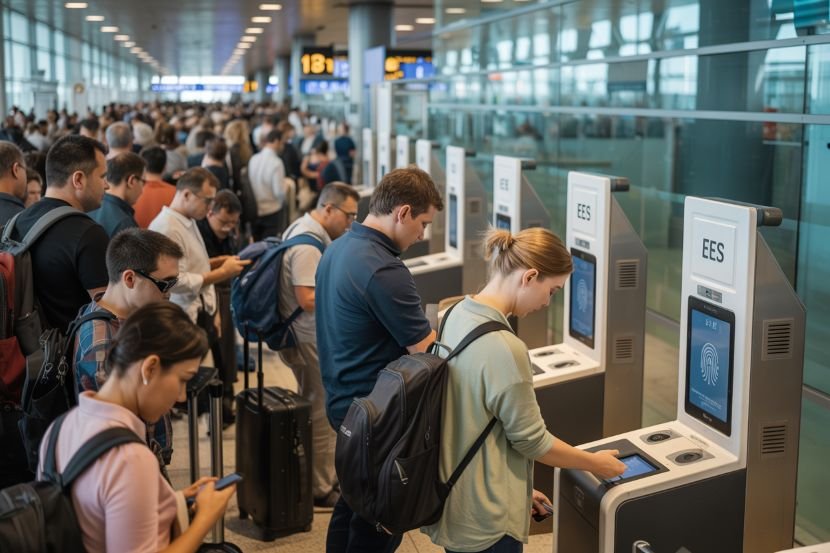 Brits face long queues at airports due to new eu entry exit system