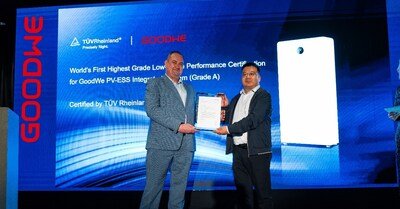 GoodWe was awarded the world-first Grade A low-noise performance certification for ESS by TÃœV Rheinland