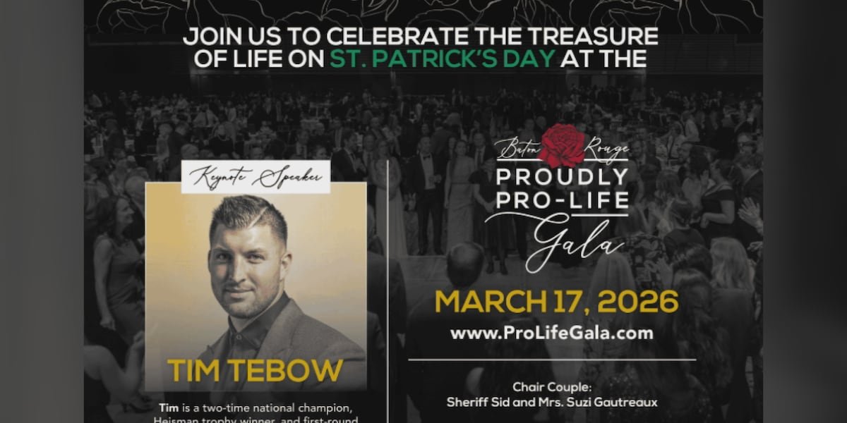 Tim Tebow to headline pro-life gala in Baton Rouge raising money for families in need