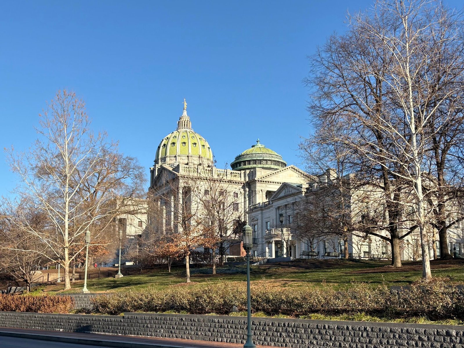 The Pennsylvania Capitol on Monday, Dec. 22, 2025. (Photo by Peter Hall/Capital-Star)