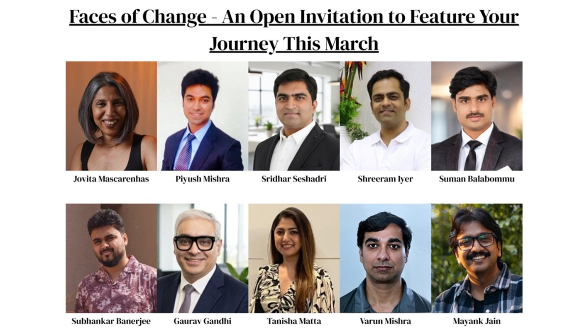 Faces of Changes – The Journeys of Visionary Founders This March