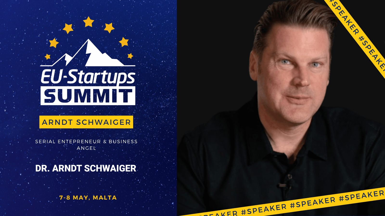 AI expert and business angel Dr. Arndt Schwaiger joins the EU-Startups Summit 2026!