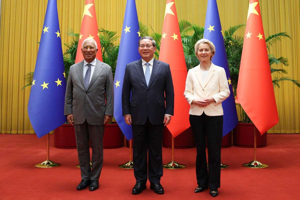 António Costa, Xi Jinping y Ursula Von der Leyen. - European Union.