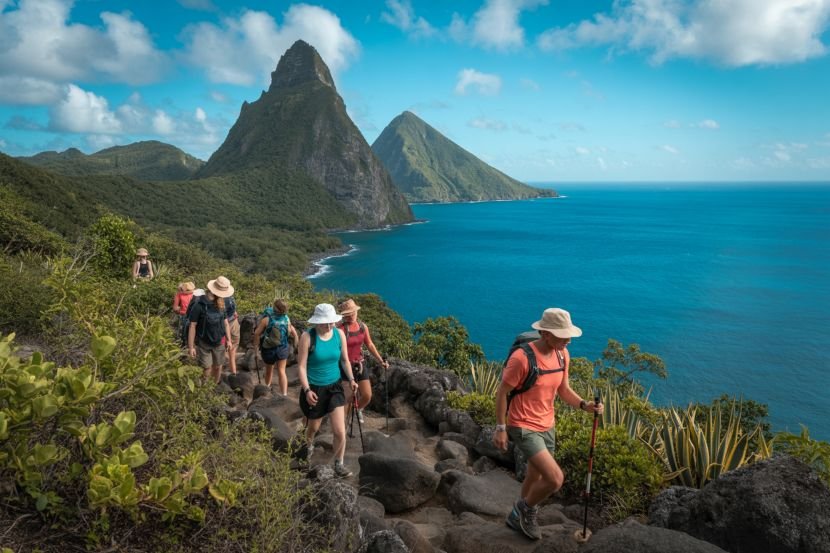 St. Lucia offers both relaxing beaches and exciting outdoor adventures like hiking and diving