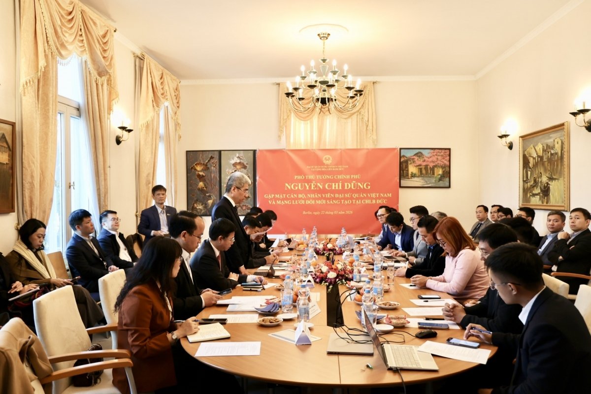 DPM Nguyen Chi Dung meets Vietnamese experts in Germany to boost innovation ties