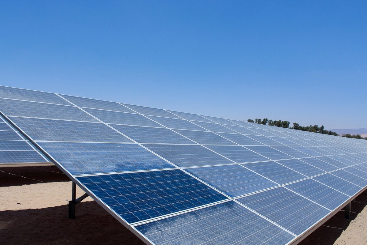Soiling on a solar PV module.