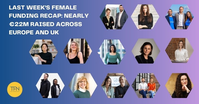 last week’s female funding recap nearly €22M raised across europe and UK