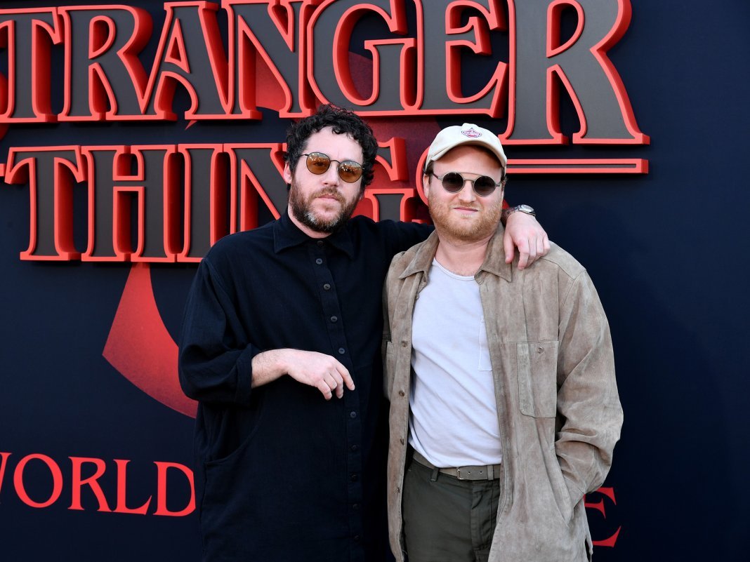Michael Stein and Kyle Dixon photographed at the Stranger Things season 3 premiere.